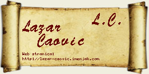 Lazar Čaović vizit kartica